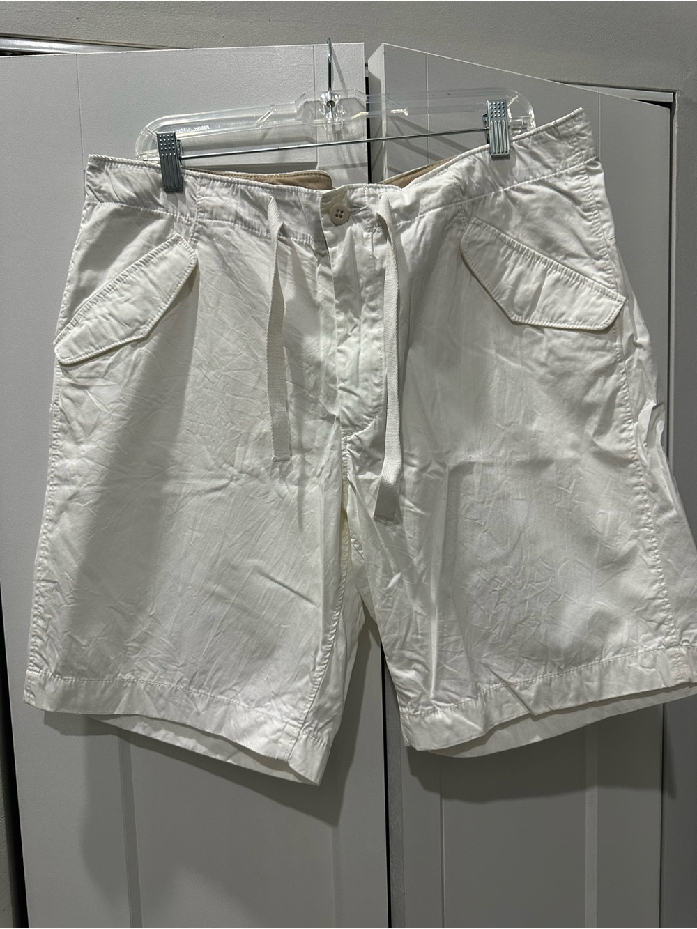 Men's Wallace & Barnes Beige Cotton Drawstring Shorts